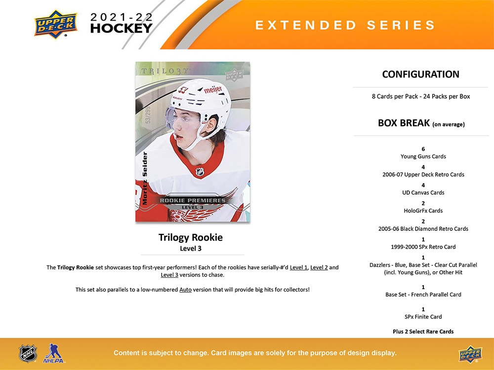 2021-22 Upper Deck Extended Series Hockey Hobby Box