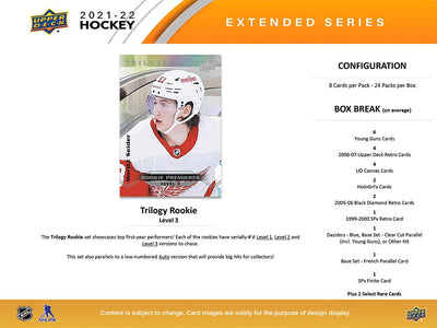 2021-22 Upper Deck Extented Series Hockey Hobby Box