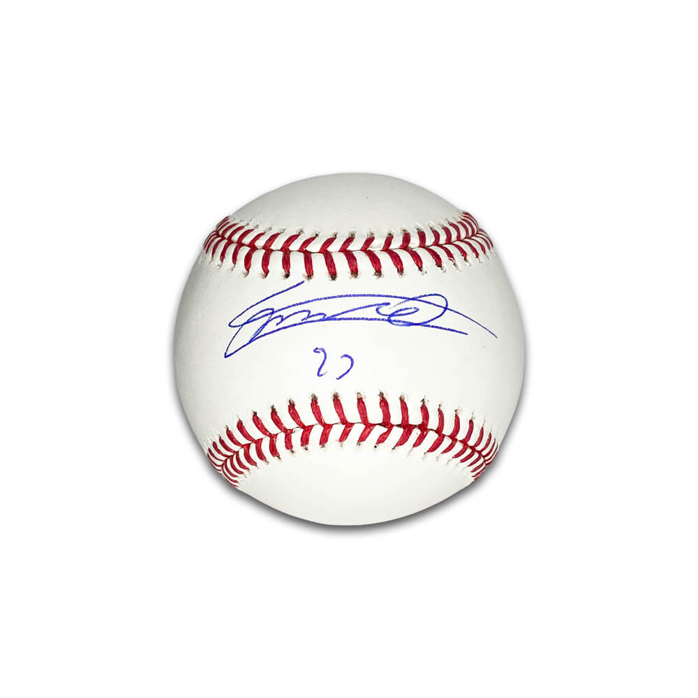 Autographed ball by Vladimir Guerrero Jr certified JSA