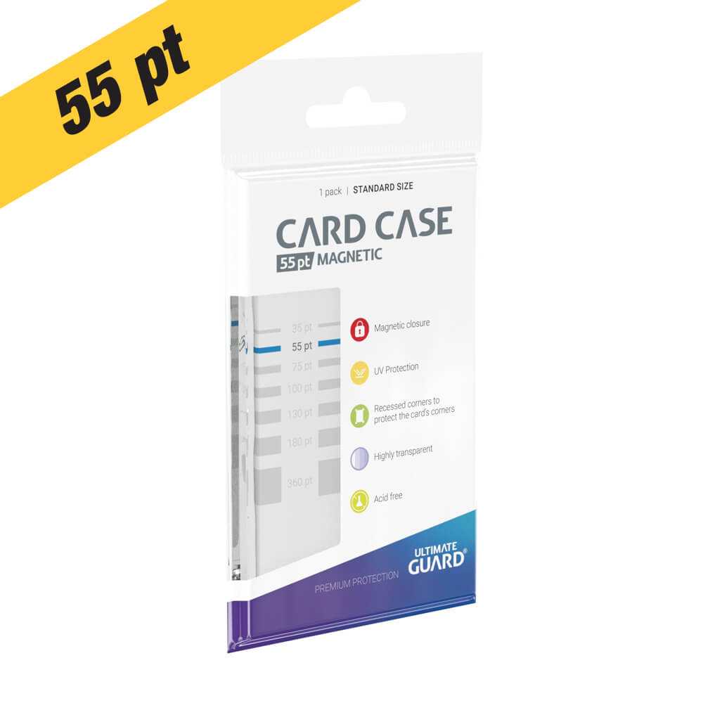 thumbnail image 2 of 25-Pack Magnetic One-Touch Card Holders – 55pt, UV Protection, Clear Acrylic, Standard Size Trading Card Cases 2 of 4