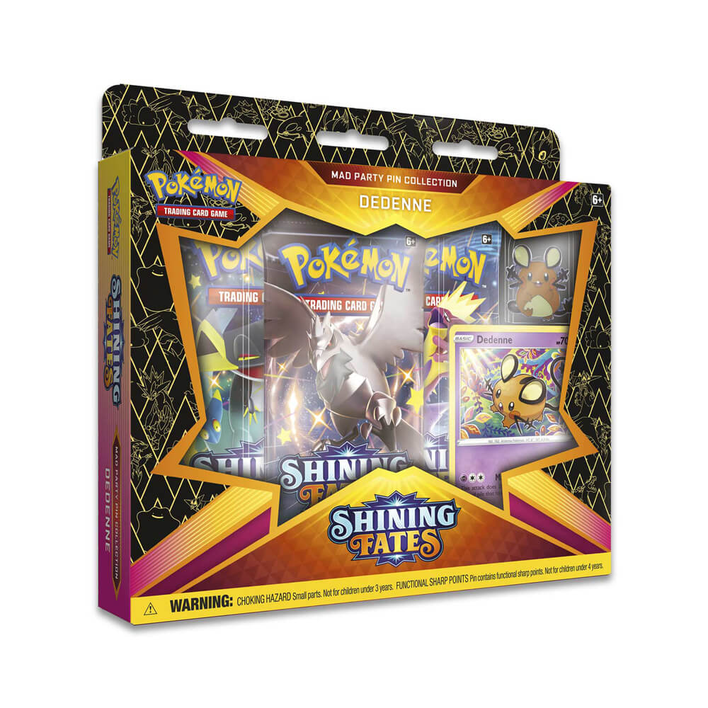 pokemon trading card game shining fates mad party pin collection POKEMON SHINING FATES MAD PARTY PIN COLLECTION