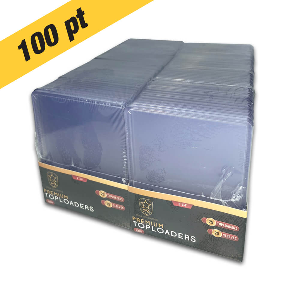 Premium Toploaders 3 x 4 (100 pt) avec sleeves (paquet de 100)