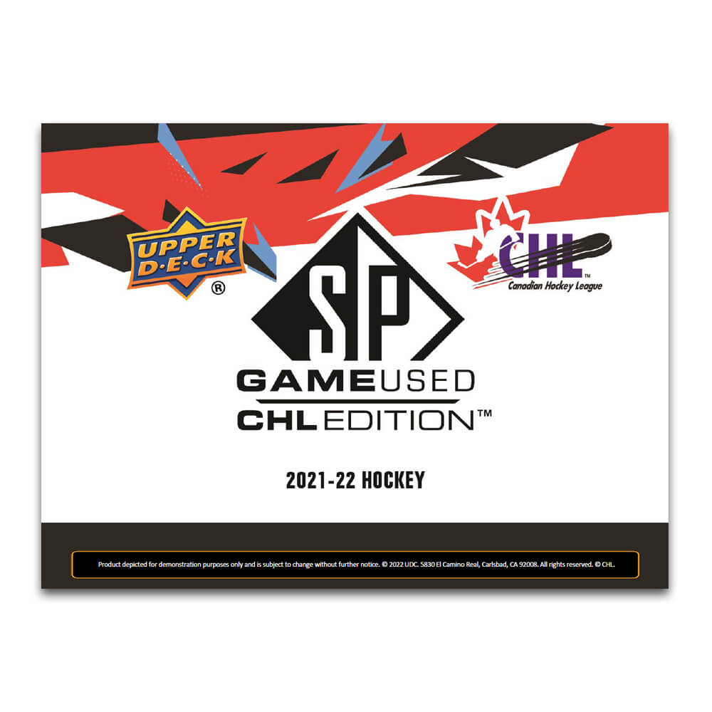 2021-22 Upper Deck SP Game Used CHL hockey Hobby Box