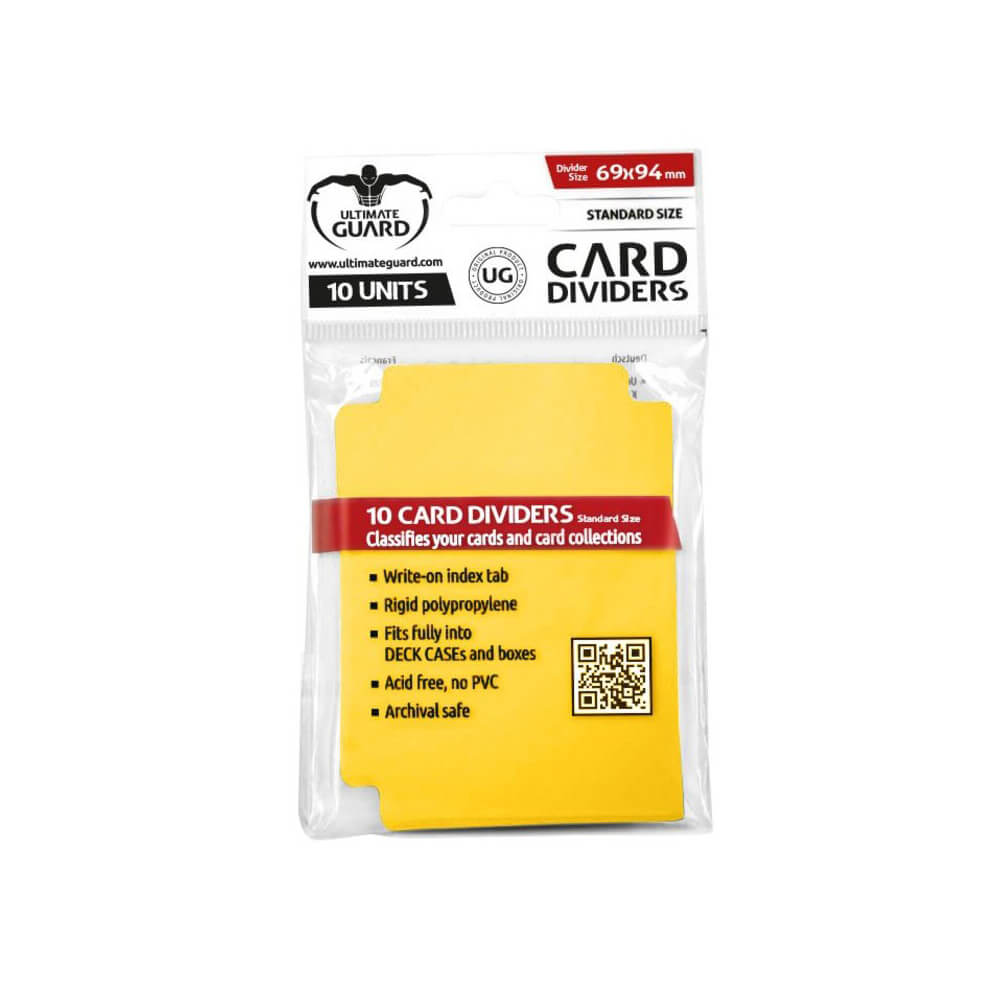 Séparateurs de cartes UG jaune (paquet de 10)