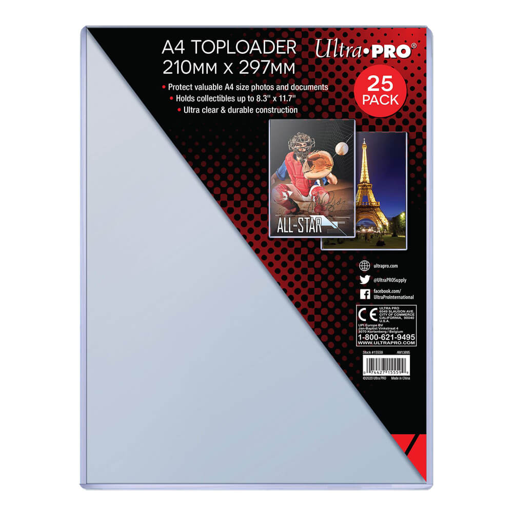 Ultra Pro Toploaders transparents A4 (paquet de 25)