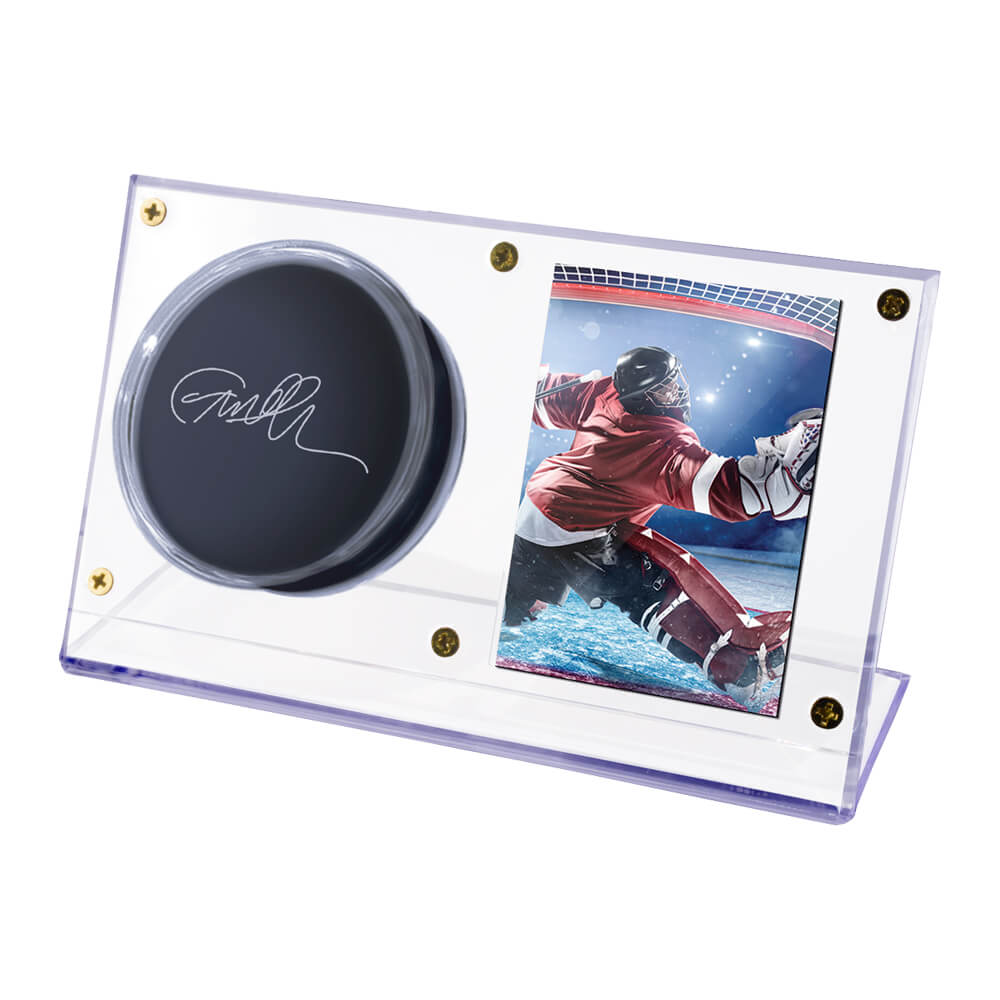 hockey puck and card display case Ultra Pro Hockey Puck and Card Display Stand