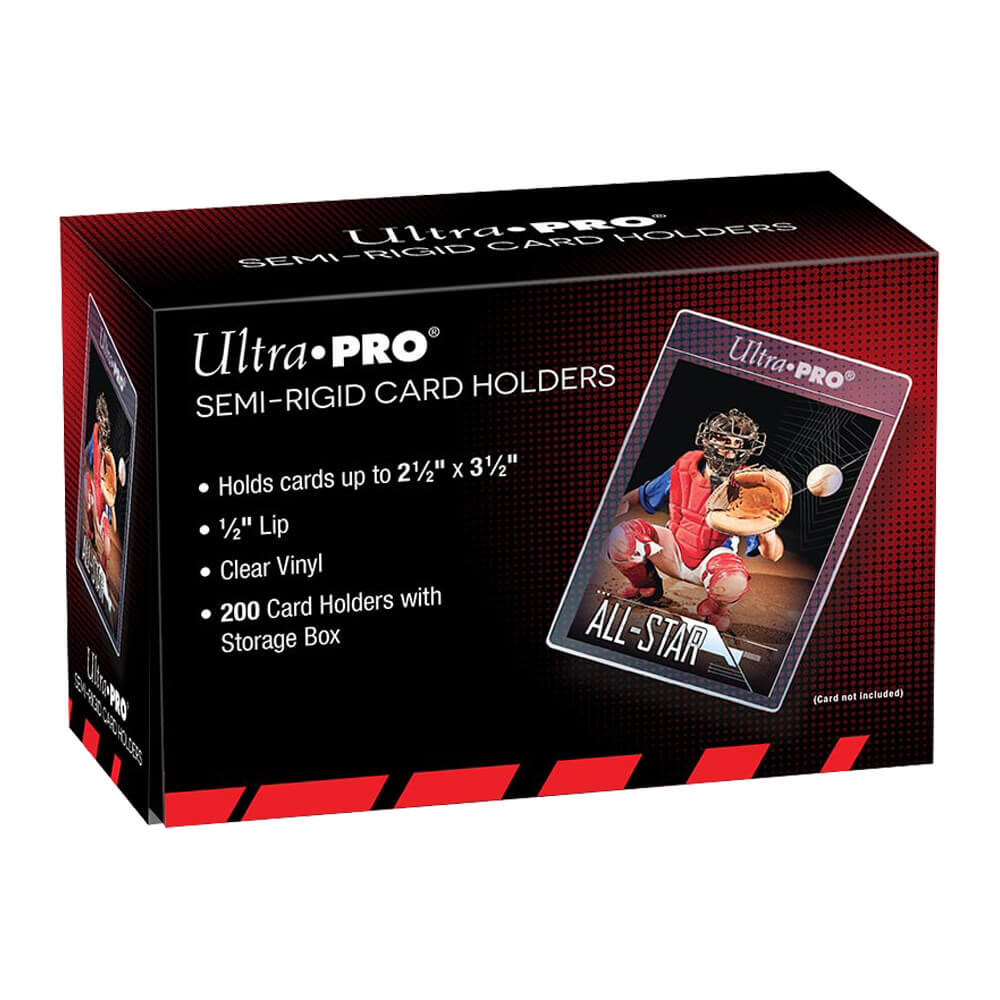 Ultra Pro 1/2" Lip semi-rigid card holder for standard size cards (200 pack)