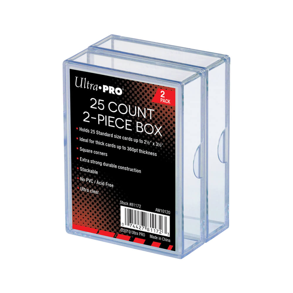 Ultra Pro Boîte de rangement pour 25 cartes (paquet de 2)