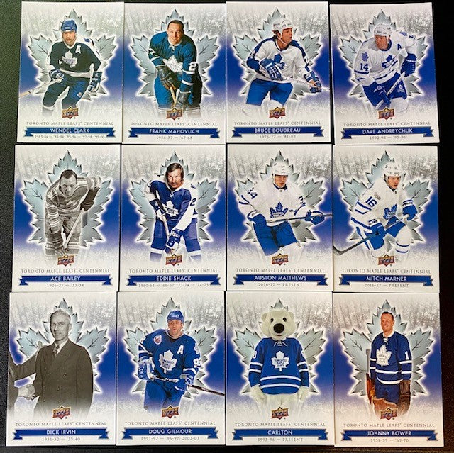 Full set of base cards 1-100 2017 Toronto Maple Leafs Centennial